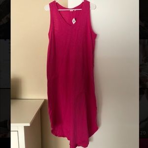 GAP hot pink maxi dress